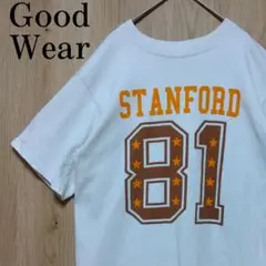 グッドウエア 古着 Tシャツ USA製 スタンフォード ナンバリング 白ホワイト