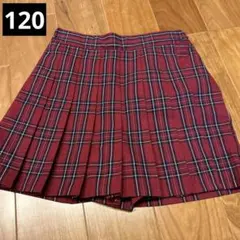 【美品】ユニクロ　キッズ　チェック柄スコート　キュロットスカート　120cm