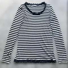 Lowrys farm ボーダー 長袖Tシャツ Lサイズのサムネイル