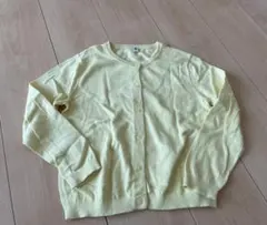 り*木様 淡い黄色のニットカーディガン 130cm