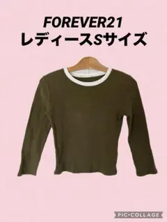 forever21 レディース S トップス　カットソー　7部丈　グリーンのサムネイル