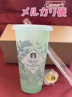 スタバ カラーチェンジング リユーザブルカップ グリーン ベアリスタ キャップ
