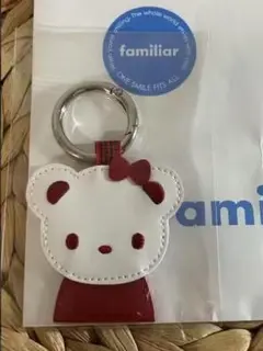 新品 familiar ファミリア ネームホルダー　リアちゃん　赤
