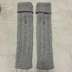 ジャックバニー　グレー ケーブル編み レッグウォーマー ゴルフ