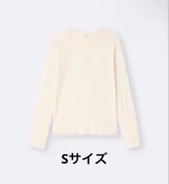 【GU】 【Sサイズ】ソフトシアークルーネックT