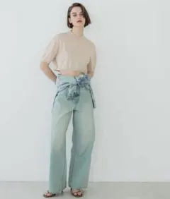 コカ coca ニット クルーネック クロップド ショート丈 トップス 半袖