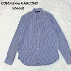 美品✨コムデギャルソンオム 長袖シャツ ストライプ 赤ステッチ XS