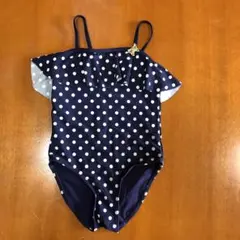 H&M  水着  女の子　98〜104センチ　3〜4歳　水玉　ドット　ネイビー