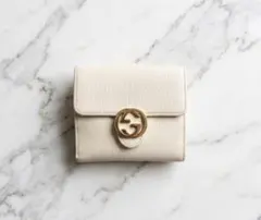 希少パイソン】Gucci インターロッキング 長財布 ビジュー レザー 黄土 