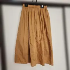ユニクロ　マスタード フレアロングスカート　Sサイズ