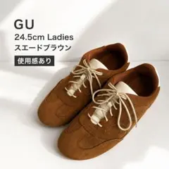 GU スエードスニーカー ブラウン 24.5cm レディース ローカットのサムネイル