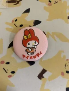 サンリオキャラクターズ 刺繍缶バッジ　マイメロディ