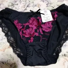 花柄刺繍 黒 Lサイズ ショーツ新品