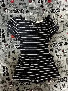 ストライプ 半袖トップス ボーダー y2k 平成ギャル