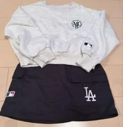 MLBコラボ　スウェット パンツスカートセット　キッズ　140cm