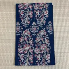 名古屋帯 帯 正絹 紺地 花柄 カジュアル 0219-12-C3
