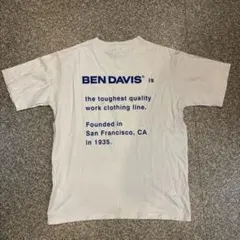 【300オク】④ BEN DAVIS Tシャツ ホワイト グラフィック 刺繍