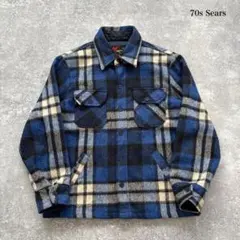 【Sears】 70s シアーズ CPOジャケット ヴィンテージ 長袖チェック
