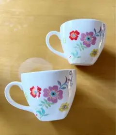 マグカップ 2個　セット 花柄 フラワー