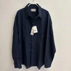 BACK NUMBER フレンチリネンブレンドシャツ XL ネイビー