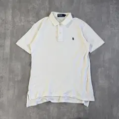 ポロバイラルフローレン 90s 半袖ポロシャツ ホワイト Mサイズ ポニー刺繡