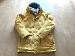 ノースフェイス　イエロー ダウンジャケット フード付き