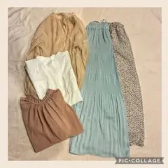 レディース服 くすみ系 まとめ売り 5点セット M〜L オフィスカジュアル