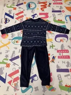 UNIQLO ユニクロ フリース パジャマセット 130cm ネイビー 雪