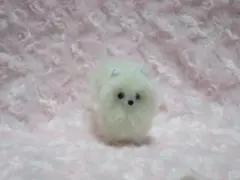 羊毛フェルトモールアート犬日本スピッツポメラニアンサモエドミニチュアドールハウスのサムネイル