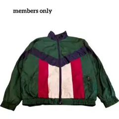 古着　members only　ナイロンジャケット　ジップアップ　90s　80s