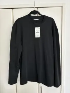 ZARA メンズ 長袖カットソー ブラック XLサイズ
