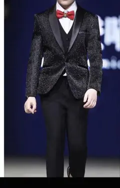 【極美品】卒業式入学式 男の子 発表会フォーマルスーツ 5点セット 135cm