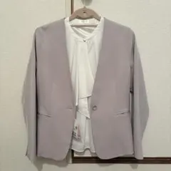 【試着のみタグ付き】 ハニーズ ノーカラージャケット&ブラウスセット
