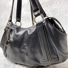 LANVIN collection ハンドバッグ 肩掛け ブラック ビッグロゴのサムネイル