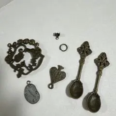 ブロンズ製チャームセット 5点