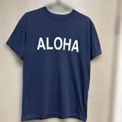 フララニ　Tシャツ ネイビー ALOHAロゴ　Mサイズ ポリエステル65%のサムネイル