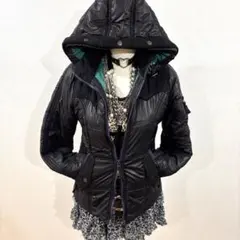 平成ギャル y2k ダウンジャケット　光沢　グランジ　平成女児　ギャル男