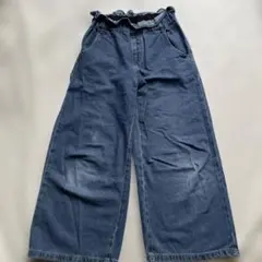 GU ワイドパンツ デニムブルー