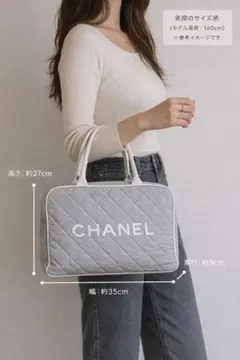 CHANELスポーツライントートバッグY2K ヴィンテージココロゴ大容量グレー