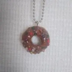 【石粉粘土】手作りドーナツチャーム キーホルダー