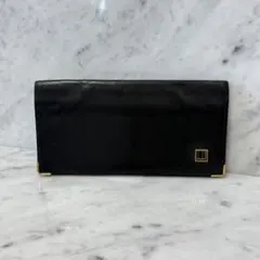 dunhill ダンヒル 長財布 本革 レザー ブラック 金金具 薄型