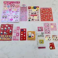 【平成レトロ】ハローキティ シールセット 複数枚　ぷくぷくシール　キラキラシール