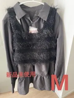 talbyyumi ビスチェチュニックシャツセット　ブラックM しまむら