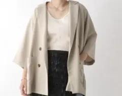 LEPSIM ルーズWブレスト5分袖ジャケット