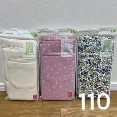 110 ユニクロ レギンス10分丈3点セット レギュラーフィット 女の子
