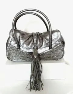 Francesco Biasia フランチェスコ ビアジア フリンジバック 銀のサムネイル