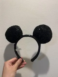 ミッキーマウス耳カチューシャ 黒