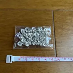 ラインストーン ロンデル シルバー ハンドメイド素材