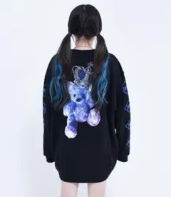 【美品】TRAVAS TOKYO くま スウェット 黒 王冠 ベア