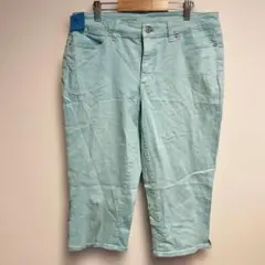 一点物✨️Talbots【6】ペダルプッシャー パンツ ブルー 水色 シンプルのサムネイル